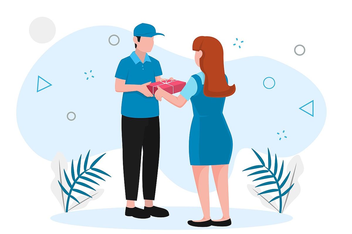 Stock photo of a delivery driver